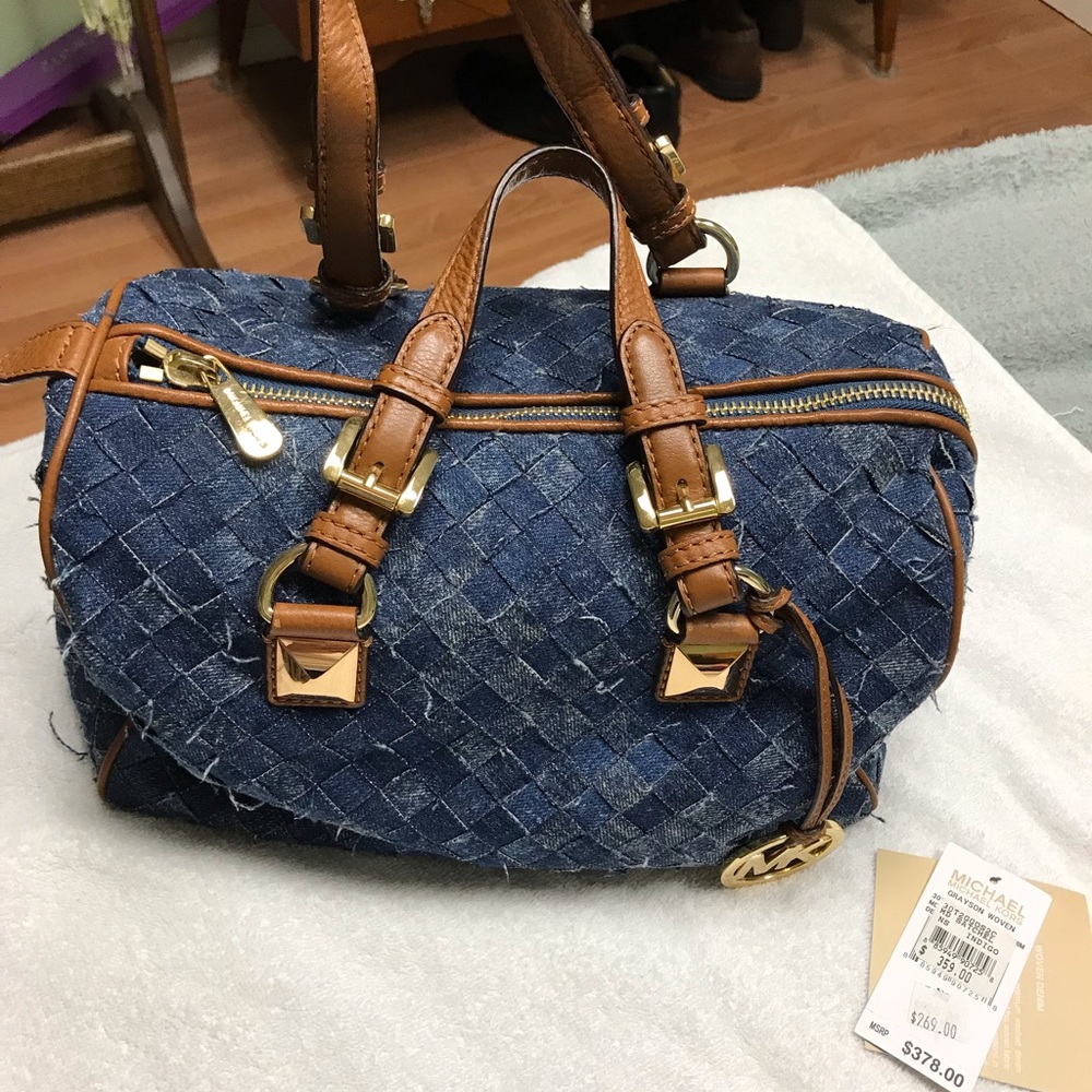 Michael Kors Grayson Woven Satchel